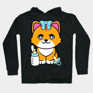 Cute orange cat Gender reveal - its a boy Hoodie